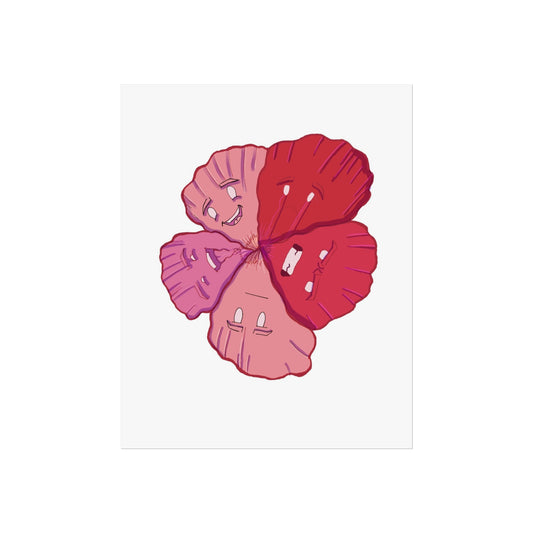 Pink and Red Mood Swing Hibiscus Print