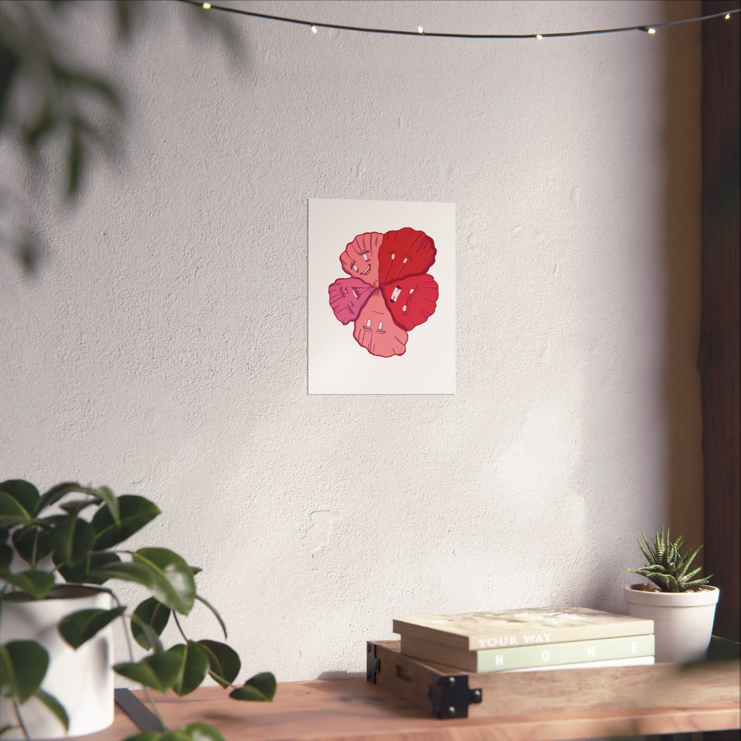 Pink and Red Mood Swing Hibiscus Print